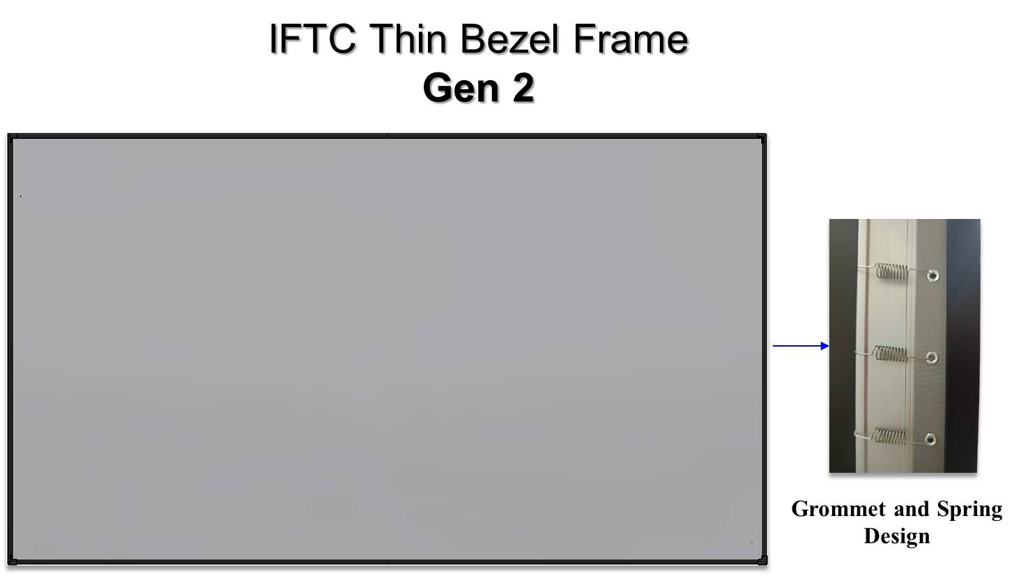 IFTC Thin Bezel Fixed Frame ALR Projection Screen